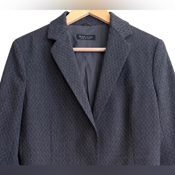 MARLOWE Wool Blend Preppy Formal Professional Italian Office Blazer 46(US Sz 10) - Picture 6 of 11